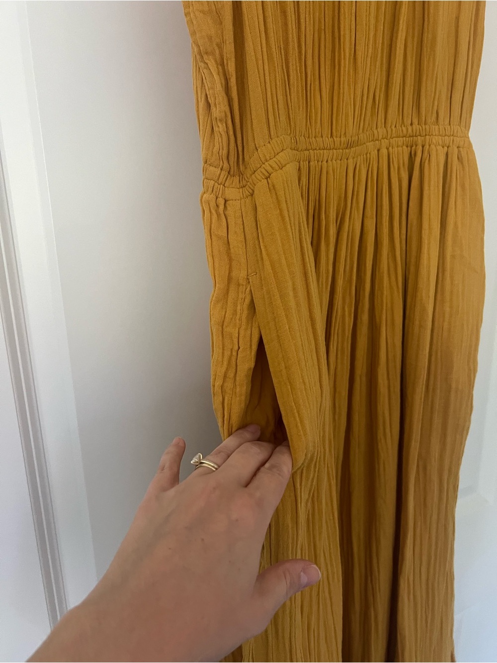 PACT Sleeveless Maxi Dress in Mustard - Picture 5 of 7